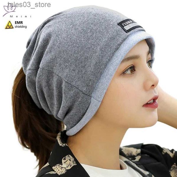 Beanie / Skull Caps Gorra multifuncional protectora contra radiación electromagnética genuina Computadora Teléfono WIFI EMF Blindaje Sombrero de punto de fibra de plata Q231130