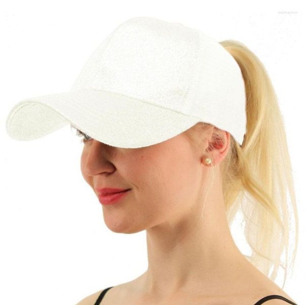 Gorro/gorras de calavera gorra de béisbol con purpurina sombreros de papá de verano para mujer 2022 Snapback Hip Hop lentejuelas desordenadas brillo gorra de camionero de malla Delm22