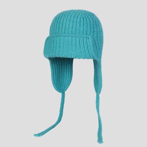 Beanie/Skull Caps hoed vrouwen winter gebreide oorklap beanie warme herfst skiing accessoire voor outdoor luxe 230822