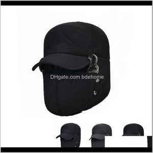 Muts / Skull Caps Hoeden, Sjaals Handschoenen Aessoires Drop Levering 2021 Trend Winter Thermische Bommenwerper Hoeden Mannen Dames Mode Oor Bescherming Gezicht