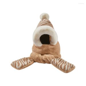 Bonnet/Crâne Casquettes Hongxing Erke Hiver Peluche Chapeau Écharpe Gants Une Pièce Trois Pièces Ensemble Femmes Épaissi Chaud Oreille Protection Hommes Cold Chu