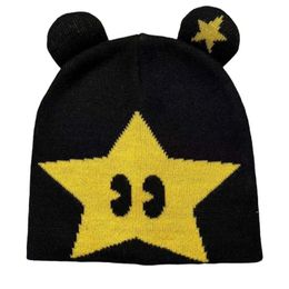 Bonnet / Skull Caps ins unisexe kawaii mignon mode chapeau hiver tricoté chapeaux fête drôle bonnet casquette pour femmes hommes conception hip-hop personnalité froid y2k 231208