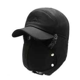 Beanie / Skull Caps K242 Chapéu de inverno Lei Feng Chapéu masculino elegante bonés quentes proteção de ouvido à prova de vento proteção de ouvido chapéu piloto boné de beisebol 231205