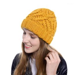 Bonnet/crâne casquettes tricoté hiver Slouchy Beanie chapeau Crochet câble Ski casquette Baggy Slouch chapeaux pour femmes1