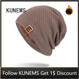 Beanie/Skull Caps Kunems Winterhoeden voor mannen Fashion Skullies Beanies Bonnets houden Warm gebreide petten Casual Soft Hat Dad Cap Gorras Hombre 2022 T221020