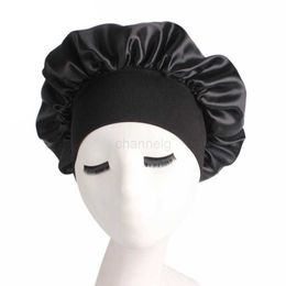 Bonnet/crâne casquettes soins des cheveux longs femmes mode Satin Bonnet casquette nuit sommeil chapeau soie casquette tête Wrap sommeil chapeau perte de cheveux casquettes accessori