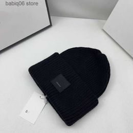 Beanie/Skull Caps Luxe designermerk gebreide muts heren en dames randloze urinoirhoed winter buiten warmte wollen hoed modetrend schedelhoed T230910