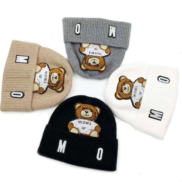 Bonnet / Skull Caps Luxurys Designers Beanie Hat Skull CapWinter Unisexe Cachemire Lettres Casual Outdoor Bonnet Tricot Chapeaux Chaud Multicolore Mode Bear Bonnets Nice