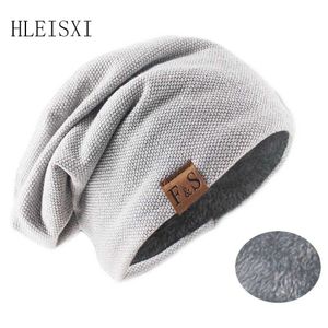 Beanie/Skull Caps Men en dames herfst gebreide vaste kleur schedel hoeden veer casual zachte turbo hiphop bonen Q240403