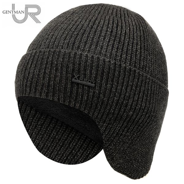 Bonnet/Crâne Casquettes Hommes Chapeau D'hiver Ajouter Polaire Chaud Oreillette Cap Élégant Doux Bonnet Chapeau Pour Homme En Plein Air Épaissir Ski Sports Tricoté Chapeau 230921