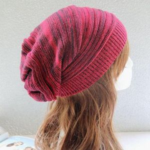 Bonnet/tête de mort casquettes hommes femmes chapeau couleur mélangée coton rayé Hip Hop hiver chaud écharpe bonnets tricot longue coiffure lâche Skullies Chur22