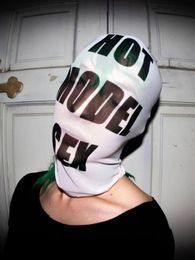 Bonnet Skull Caps Mesh Cap Hip Hop Streetwear Hommes et Femmes Lettre Design Masqué Vintage Casual Punk Grunge Mignon 231201