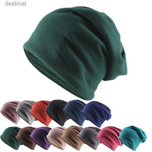 Beanie/Skull Caps Nieuwe aankomst Fashion vrouwen herfst warme beanies schedels casual outdoor sjaal hoed merk hiphop volwassen motorkap winter soild gorrasl231017