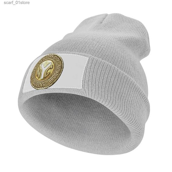 Bonnet/casquettes de crâne NYC Token - Train de métro de New York tricoté C luxe homme chapeau chapeau de soleil pour enfants femme chapeau hommes L231202