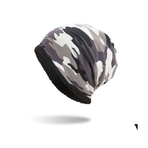 Bonnet/crâne casquettes en plein air hiver chaud bonnet chapeau hommes Slouchy Camouflage unisexe coton Camo tricoté Ski livraison livraison mode Accesso Otsze