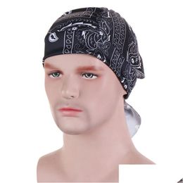 Bonnet/Crâne Caps Paisley Musulman Intérieur Hijab Hommes Pirate Underscarf Undercap Écharpe Turban Bonnets Ramadan Islamique Porter Bandeau Bonne Dht58