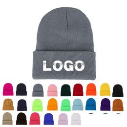 Beanie/Skull Caps Pure Color Knitted Hats