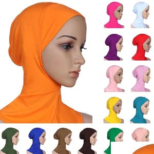 Beanie/Skull Caps Ramadan Moslim Vrouwen Ninja Head Er Motorkap Hoed Underscarf Cap Fl Amira Niquab Arabische Haaruitval Willekeurige Kleur drop Delive Dh1Wz