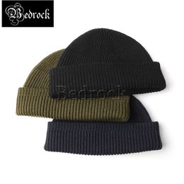 Beanie/Skull Caps RT gorra de reloj vintage Segunda Guerra Mundial gorra fría azul marino sombrero de punto de lana de invierno para hombre sombrero de lana sombrero de cuero de melón 231108