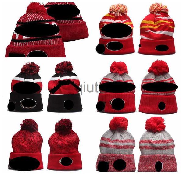 Bonnet / Skull Caps San Francisco''49er''Bobble Hats Casquettes de baseball 2023-24 Chapeau de seau de créateur de mode Chunky Knit Faux Pom Beanie''NFL Chapeau de Noël x0922