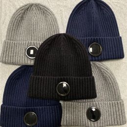 Beanie/Skull Caps Single Lens Glazen bril Boanies Men Gebreide hoeden Skull Caps Outdoor Women Uniesex Winter Beanie Zwart Gray Bonnet Gorros Joli