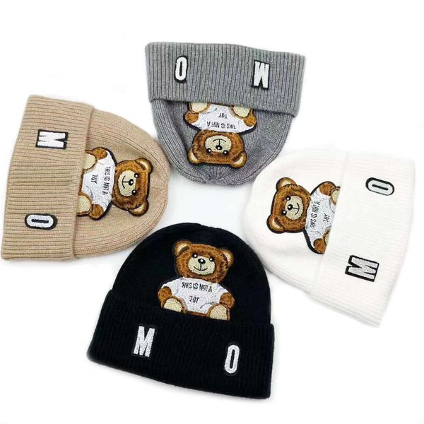 Bonnets / Skull Caps Skull Caps Luxurys Designers Beanie Hat Skull CapWinter Unisexe Cachemire Lettres Casual Outdoor Bonnet Tricot Chapeaux Chaud Multicolore Ours Bonnets AAAA