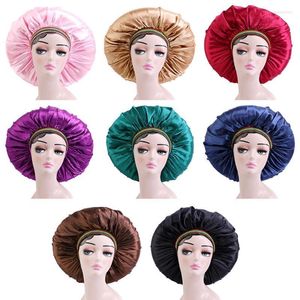 Beanie/Skull Caps Solid Color Satin Style Night Hair Head Cover Chemotherapie Hoed Turban B95F DELM22
