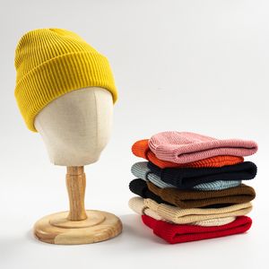 Beanie/Skull Caps Effen Unisex Warme Gebreide Mutsen Voor Vrouwen Beanie Wolmix Zacht Herfst Winter Mannen Vrouwen Cap Hoeden Gorro Ski Caps 10 Kleuren Goedkoop 230914