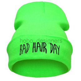 Banie / Capes de crâne Spring Automne Bad Hair Day Snap Back Boneies Chapeau tricot Hip Hop Sport hivern