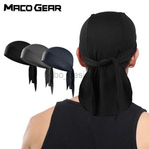 Banie / Capes de crâne Capes de cyclisme d'été Durags hommes à séchage rapide Banies doux Doo Rags Sport Randonnée Running Bicycle Liner Wrap Pirate Pirate D240429