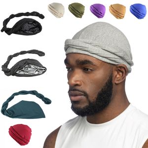 Beanie/Skull Caps Zomer Hoofddoek Beanie Cap Cover Hijab Hoed Hoofddoek Hoofdwikkel Tulband Hoed Effen Motorkap Caps Moslim Tulband Cap Satijn gevoerd Heren 230905