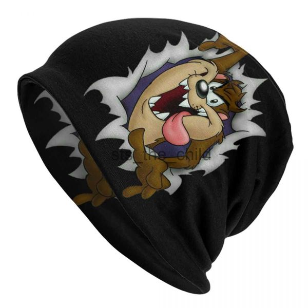 Beanie / Skull Caps Tasmanian Devil Bonnet Hat Sombreros de punto Hombres Mujeres Moda Unisex Taz Dibujos animados Comic Cálido Invierno Skullies Gorros Gorras x0907