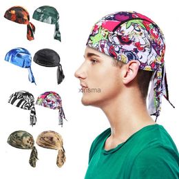 Beanie/Skull Caps De muts op een fietsbandana, een katoenen motormuts, kan lichtjes worden aangepast door de hoofddoek van een hoofddoekbons YQ240207