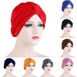 Beanie/Skull Caps Turban Hijab Moslim Musulman voor vrouwen Solid Braid Wrap Cap Turbantes Cabeza Para Las Mujeresbeanie/Skull Elob22