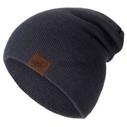 Beanie/Skull Caps Unisex Beanie Hat Urgentman Casual Beanie voor mannen Women Warm zacht gebreide hoed Stijlvolle gewone Daily Winter Hat D240429