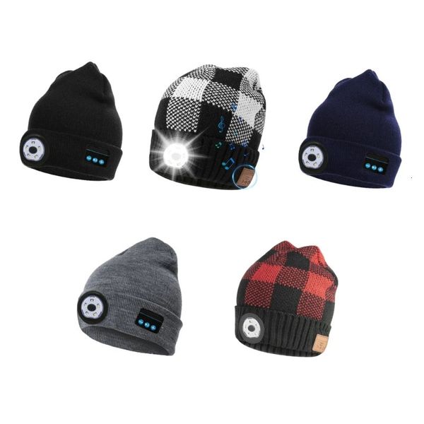 Beanie Skull Caps Gorro unisex compatible con Bluetooth con auriculares inalámbricos ligeros Regalos tecnológicos navideños únicos para hombres, mujeres, papá 231208