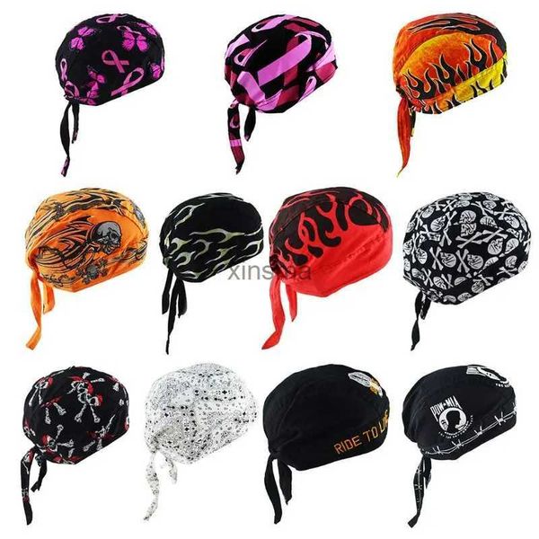 Beanie/Gorras de calavera Unisex Motocicleta Biker Skull Cap Beanie Hip Hop Dance Butterfly Print Bandana Hat Casco Liner Head Wrap Bufanda pirata ajustada YQ240207