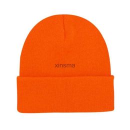 Beanie/Gorras de calavera Gorros de neón unisex Sombreros de invierno brillantes Gorro de punto Mujeres para hombre Skullies lisos Naranja Verde Amarillo Negro Gris YQ240207