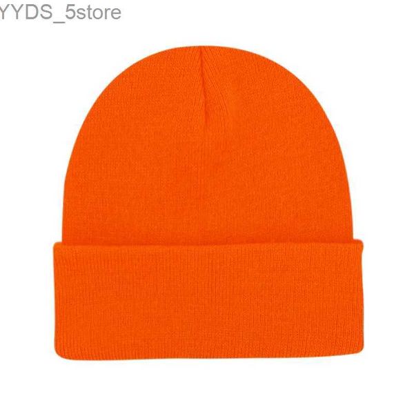 Gorro/Gorras de calavera Gorros de neón unisex Gorros de invierno brillantes Gorro de punto Mujer Hombre Skullies lisos Naranja Verde Amarillo Negro Gris YQ231108