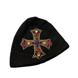 Beanie Skull Caps Unisex Winterhoeden Etnisch borduurwerk Decapod Katoen Herenpet Dames Baretten Zachte warme mutsen gorras hombre 230825