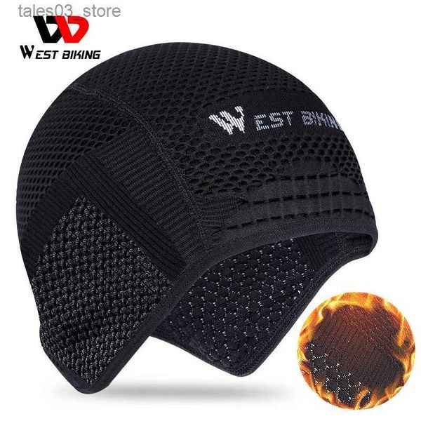 Beanie / Skull Caps West Biking Invierno Gorro de punto Ciclismo Sombrero A prueba de viento Deporte Protección para los oídos MTB Bicicleta Correr Esquí Motocicleta Bicicleta Skull Cap Q231202