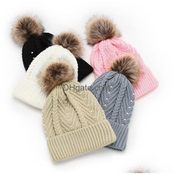 Bonnet / Skull Caps Gros personnalisé Beanie Logo Tissé Étiquette 100% Acrylique Chapeau De Mode Tricoté Accessoires De Mode D'hiver Chapeaux, Foulards G Dhwoq