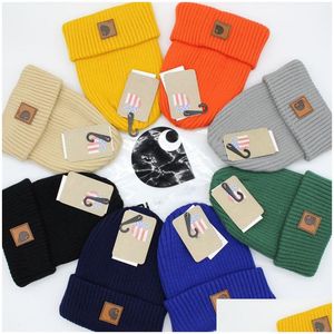 Banie / Caps Couchons de crâne Bons d'hiver Chapeau en laine en laine polyvalent en cuir rayé