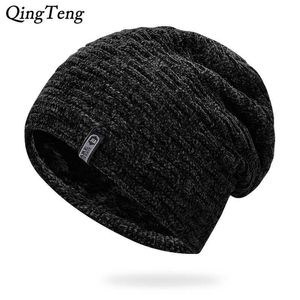 Beanie / Skull Caps Sombreros de invierno para mujeres Hombres Gorros Gorro de punto Gorras Bonnet Dentro de Riga Terciopelo Negro Sombrero casual Hombre Esquí al aire libre Medias Sombreros T221020