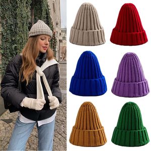 Beanie Skull Caps Winter Gebreide Muts Voor Vrouwen Acryl Beanie Unisex Elastisch Warm Hip Hop Cap Zachte Baggy Motorkap Groothandel 230919