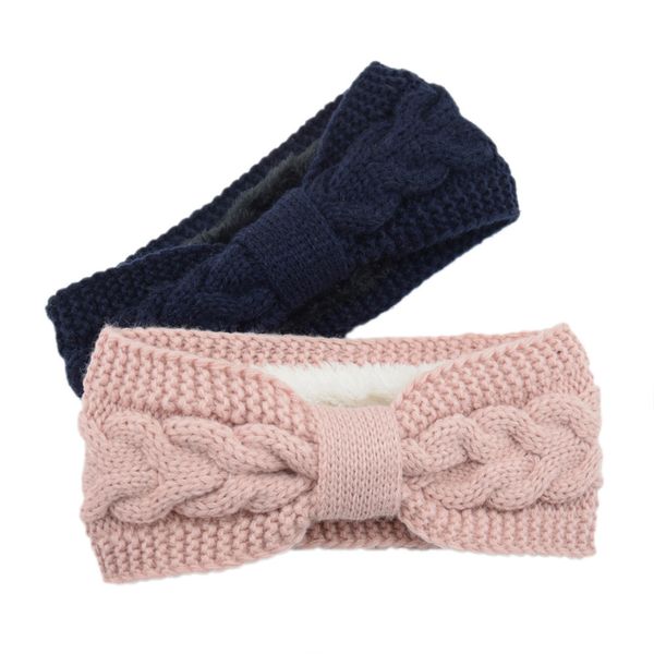 Bonnet crâne casquettes hiver tricoté bandeaux pour femmes chaud laine tricot oreille plus chaud croix noeud turban chapeaux filles bandeau accessoires 230712