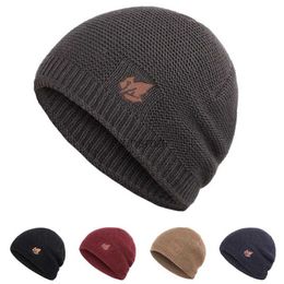 Bonnet/Crâne Casquettes Hiver feuille d'érable chapeau hommes tricoté laine bonnets hommes hip-hop casquette casquettes Skullies chapeaux pour femmes Skullies Bonnet unisexe casquette YQ240207