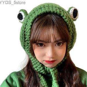 Bonnet/Crâne Caps Hiver Skullies 2022 Femmes Chapeau Grenouille Crochet Tricoté Chapeau Costume Bonnet Chapeaux Femmes Cadeau Bébé Anime Chapeau Photographie Prop Fête YQ231108