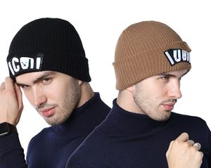 Gorro/Gorras De Calavera Gorro Engrosado De Invierno Gorro De Punto para Hombre Cálido Versión Coreana De La Marea Moda Juvenil Jersey con Borde Enrollado Gorro De Invierno