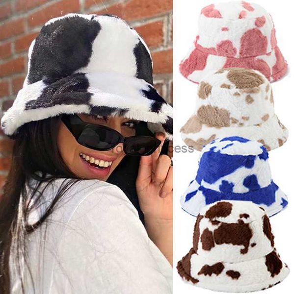 Gorro/calavera gorra de mezclilla para mujeres hombo de peluche estampado para cubo de peluche para el invierno al aire libre de moda tibia protección para el oído gatio de pescado suave pelaje gat panamá z230815